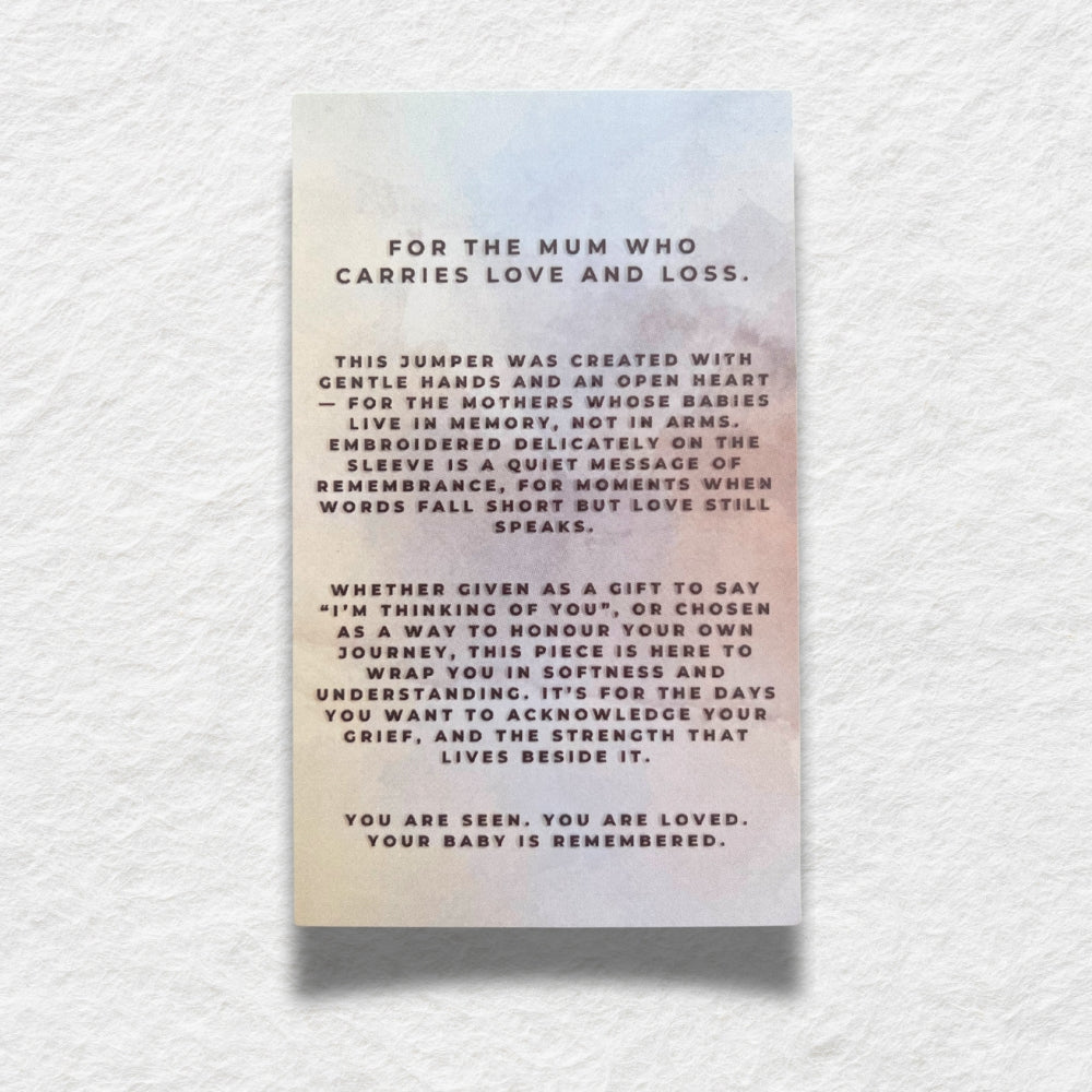 Text on a card with a soft, blurred background