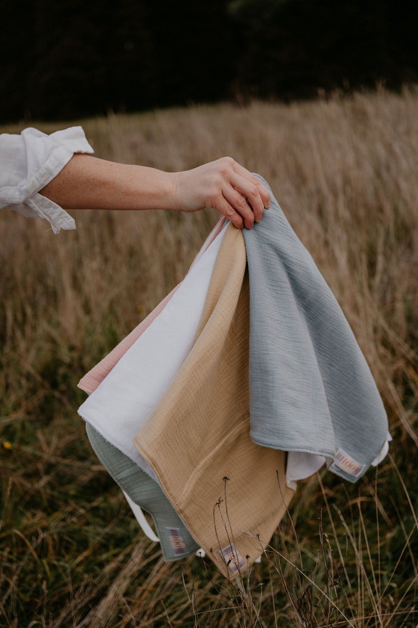 Tie Up Burp Cloth and Nursing Cover - All White Terry Towelling