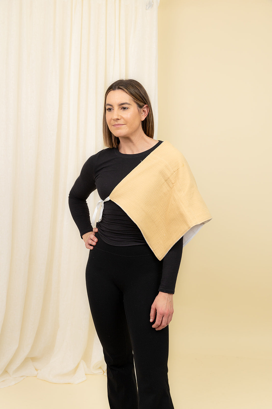 Tie Up Burp Cloth and Nursing Cover - Mustard