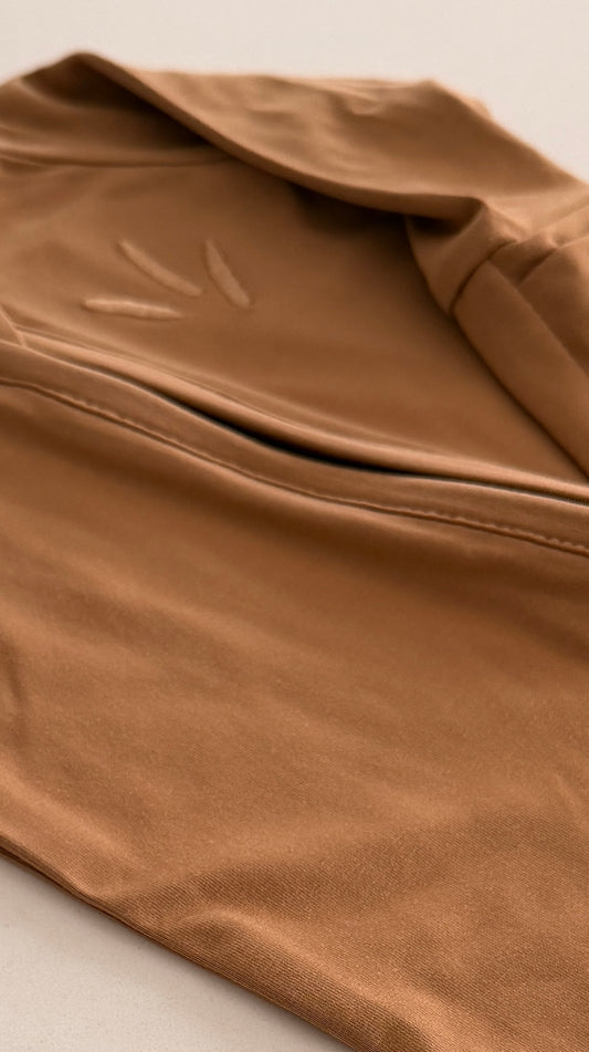 Organic Long Sleeve Growsuit - Caramel