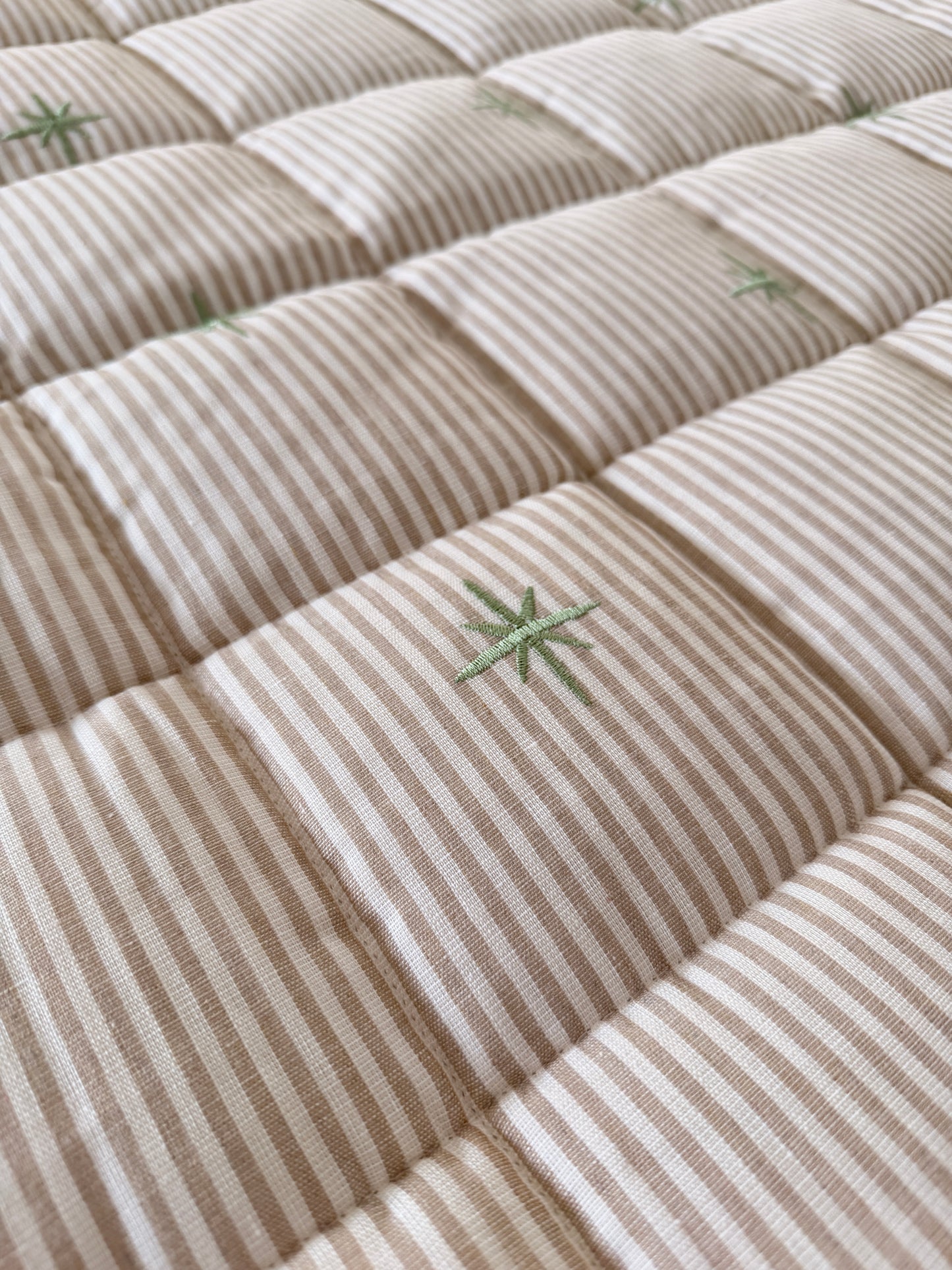 Stars Embroidered Cot Quilt