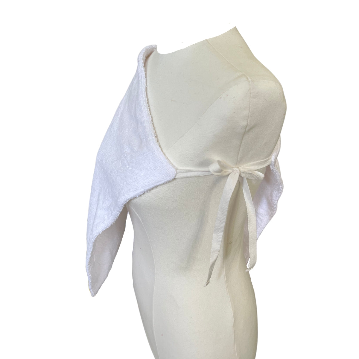 Tie Up Burp Cloth and Nursing Cover - All White Terry Towelling