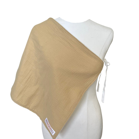 Tie Up Burp Cloth and Nursing Cover - Mustard