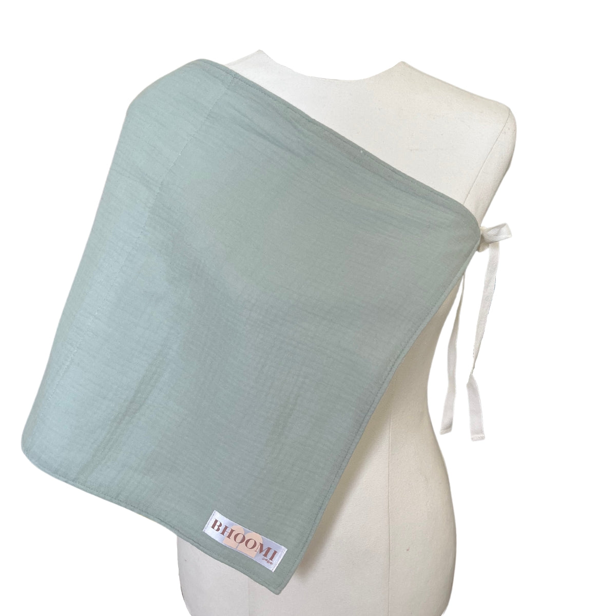 Tie Up Burp Cloth and Nursing Cover - Mint Green