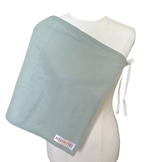 Tie Up Burp Cloth and Nursing Cover - Mint Green