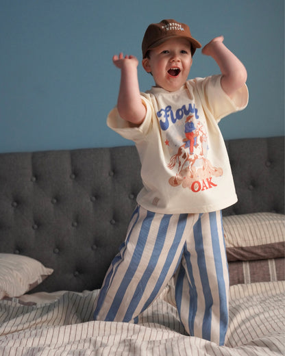 Saddle Stripe Pants - Blue