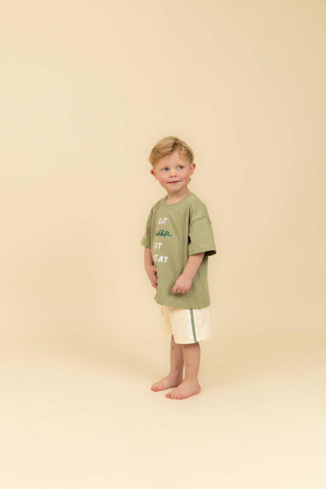 Tracksuit Shorts - Cream and Green