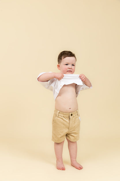 Corduroy Logo Shorts