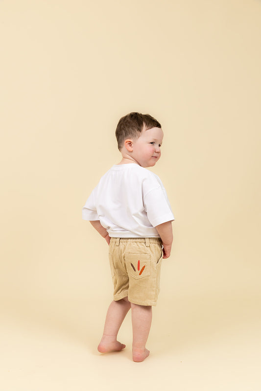 Corduroy Logo Shorts
