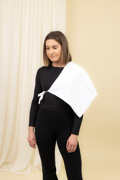 Cream Bundle - Breast Feeding Blanket and 2 x Burp Cloths