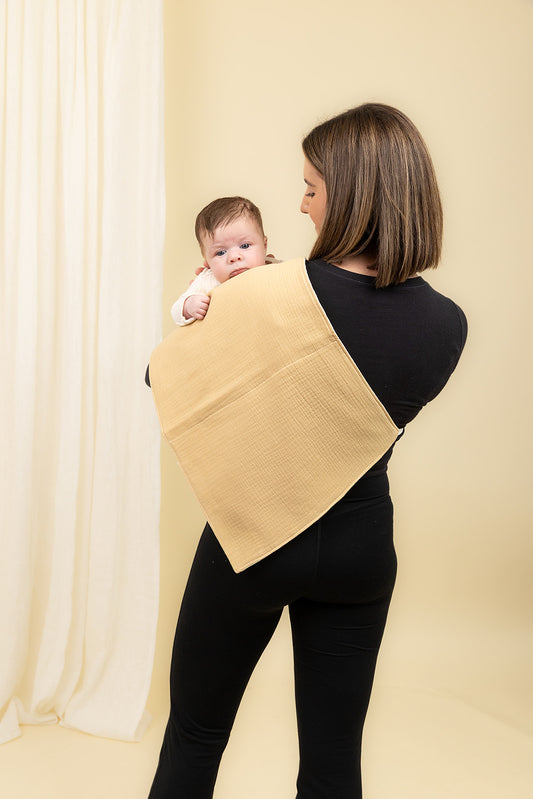 Tie Up Burp Cloth and Nursing Cover - Mustard