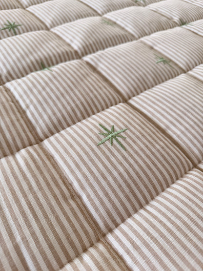 Stars Embroidered Cot Quilt